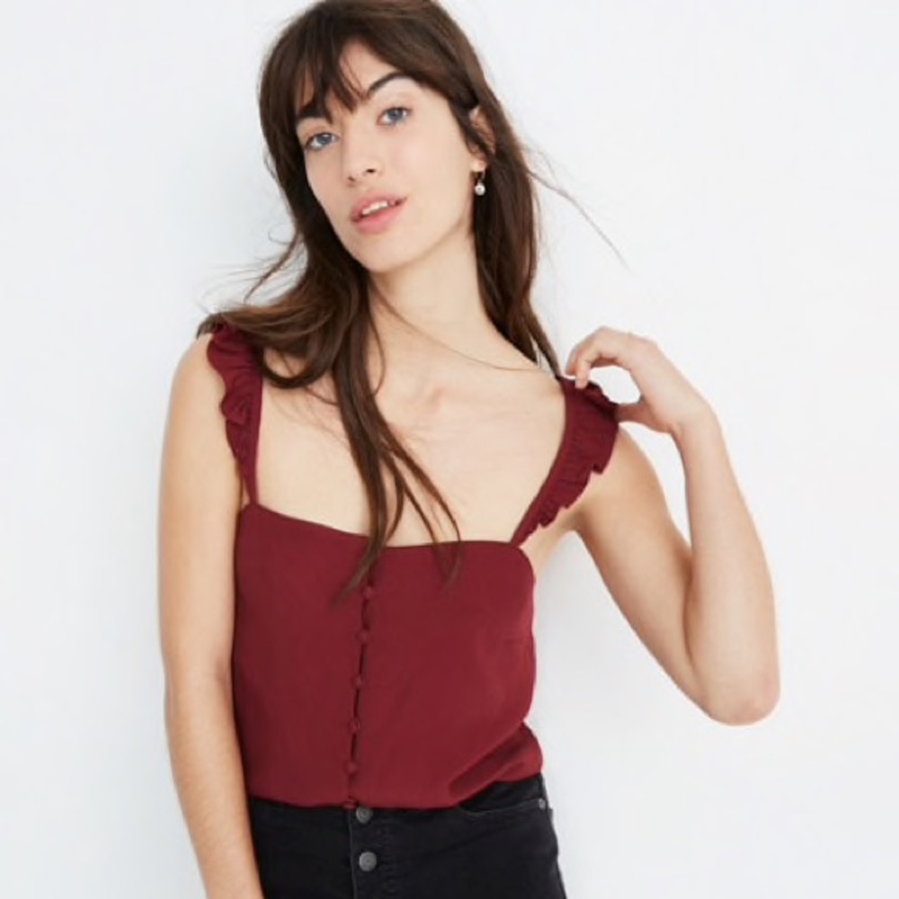 Burgundy madewell tank top